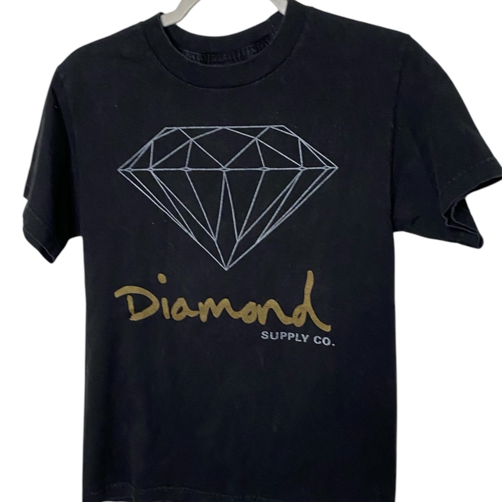 Diamond Supply Co. Black and Gold Tee